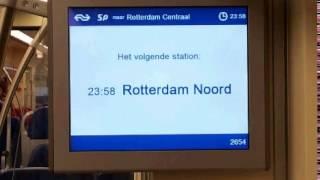 NS Omroepbericht in Sprinter voor aankomst station Rotterdam Noord (20140514)