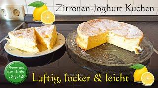 ZitronenJoghurt Kuchen ohne Mehl & Zucker - Glutenfrei. Schnell & Lecker.