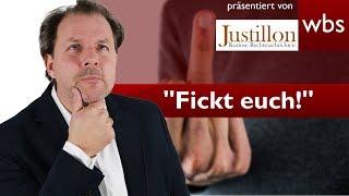 "Fickt euch!" ist auch nur eine Meinung | RA Solmecke und Justillon
