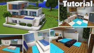 Minecraft: Large Modern House #30 Interior Tutorial (Easy)