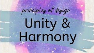 2 minute  vocabulary! What is UNITY & HARMONY? (Principles of Design)