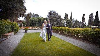 Wedding video with drone in Villa Le Fontanelle, Florence