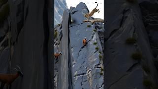  Leopard Leaps From Cliff to Catch Goats ️ 표범, 절벽에서 뛰어내려 염소를 잡다. #shorts #goat #leopard #ai