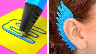 COOL 3D PEN CRAFTS || Awesome DIY Ideas And Clothing Hacks by 123 Go! GENIUS