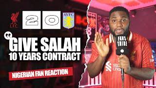 LIVERPOOL 2-0 ASTON VILLA   ( Karibi - NIGERIAN FANS REACTION) - Premier League 24-245 HIGHLIGHTS