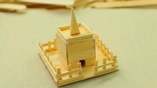 How to Make Popsicle Stick House at Home - DIY Wooden House Tutorial