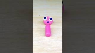 I Made Pink and green rainbow friends clay animation #rainbowfriends #clayanimation#stopmotion