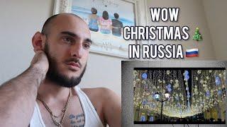 American Guy Reacts: Christmas in Moscow RUSSIA is BEAUTIFUL!