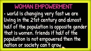 woman empowerment essay||Essay on woman empowerment ||Woman empowerment gd topic || airforce gd ||