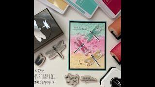 Sponge Brayer Technique: Stampin' Up Dragonfly Garden Bundle