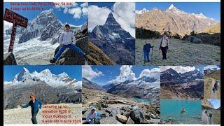 Santa Cruz Trek, Huaraz, 4 d 52 km, max elev.  4750 m, the youngest hiker 6 year old Victor Bukasov