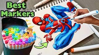 First Time Using Ohuhu colour @ohuhuart_official Drawing Spiderman #ohuhu #ohuhumarkers