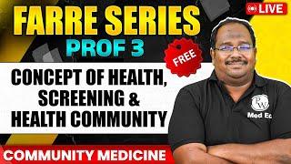 Concept Of Health, Screening And Health Community | MBBS 3rd Year | Farre Series | Dr. Murugan