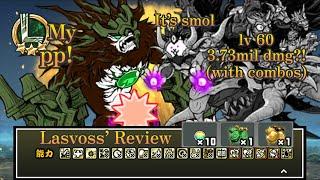 Lasvoss Reborn's Review! Battle Cats Highest Damage Uber! [Dynamites]