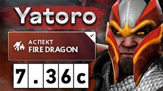 Керри ДК от Яторо! Очень сильный герой - Yatoro Dragon Knight 7.36 DOTA 2