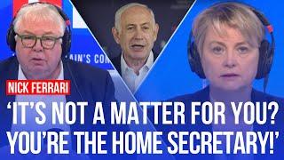 Would Netanyahu be arrested if he came to the UK? Home Sec tries to dodge the question | LBC