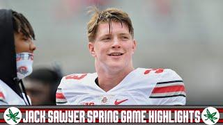 Jack Sawyer Ohio State 2021 Spring Game Highlights!