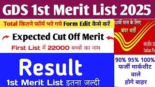 GDS New Result 2025 | GDS 1st List 2025 |GDS 70% 80% 90% CutOff |India Post GDS Result 2025 Declared