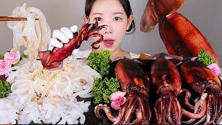 회? 통찜? 난 둘 다.. 오징어회 오징어통찜 먹방 raw squid & steamed squid [eating show] mukbang korean food