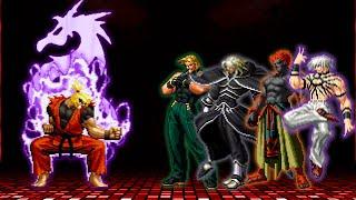 Mugen Street Fighter Dragon-Ken vs King Of Fighters Boss Team