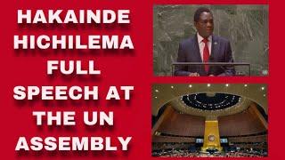 Hakainde Hichilema Full Maiden Speech at the 76th UN General Assembly in USA