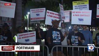 PortMiami dock workers join nationwide strike