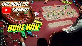  LIVE ROULETTE | HUGE WIN In Real Vegas Casino$25 Chips Bets Exclusive  2024-12-23