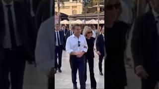 French President Macron And His Wife Brigitte Macron In  Monaco #firstladiesworld #macron #news