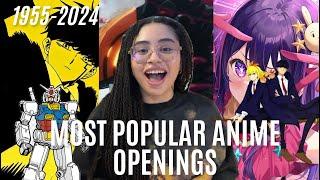 First Time Reaction - The Most Popular Anime Opening of Each Year (1975-2024)