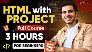 HTML Full Course for Beginners in HINDI | Learn HTML with Projects in 3 Hours [2025]