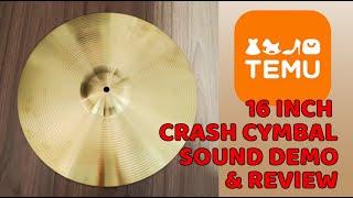 Temu 16 Crash Cymbal Review + Sound Demo #temu #music #drums @temu