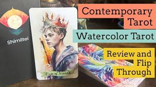 Contemporary Tarot, Watercolor Tarot Review and Flip Through