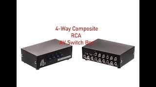 4-Way Composite RCA AV Switch Box P#47-200-010