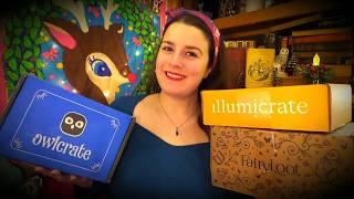 Fairyloot, Owlcrate & Illumecrate Unboxing  Fairyloot Vs Owlcrate Who did it better? ‍️