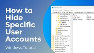 How to Hide Specific User Accounts From The Sign-in Screen on Windows 11/10
