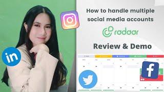 Manage your Business Social Media Accounts with Radaar (Review and Demo)