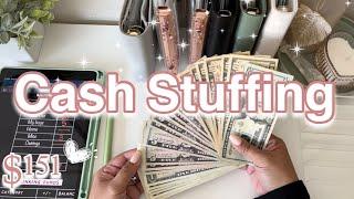 Cash Stuffing $151 | cash envelope stuffing | low income #cashstuffing #sinkingfunds #budgeting