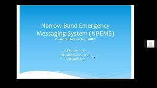 San Diego ARES training on NBEMS FLDIGI methods of ham radio communications, recorded 8-22-2020