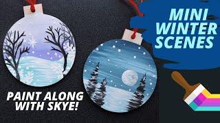 ️EP2- 'Mini Winter Scenes' - easy hand painted ornament tutorial - DIY painted Christmas ornaments