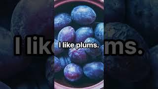 초간단영문장 [I like plums] 영어공부 유아영어 초보영어 영어문장