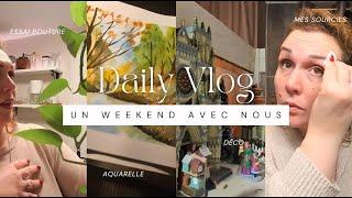 Vlog du 23 et 24 novembre : Un week-end avec nous, aquarelle, début de déco de noël, mes sourcils !!