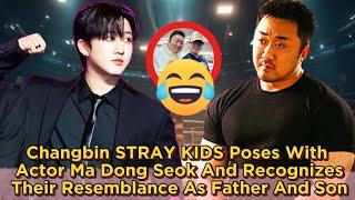 Changbin STRAY KIDS Poses With Actor Ma Dong Seok And Recognizes Their Resemblance As Father And Son