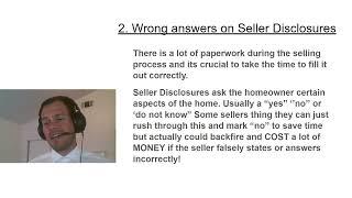 5 ways a Seller can RUIN the sale of the property!