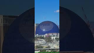 1st AD Campaign ever on the SPHERE Las Vegas Strip Nevada 2024 KAMALA HARRIS VS. DONALD TRUMP #TKOB