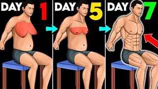 7 Min 7 Day 7 Beginner Chair Exercises For Chest Fat