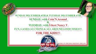 COIN'N AROUND'S TOYS FOR TOTS DRIVE: FUN, PRIZES AND AUCTIONS
