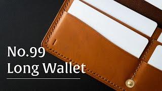 No.99 Long Wallet HANDMADE with Vegetable Tanned Leather | Free Plans