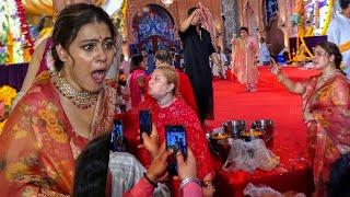 Kajol Devgn’s Angry on Media at North Bombay Sarbojanin Durga Puja 2024