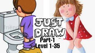 JUST DRAW Drawing Puzzles Game - Part 1 - Level 1-35 - Solo Miner