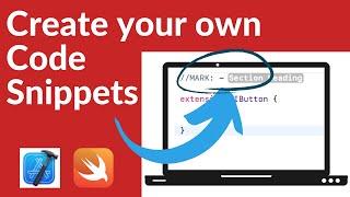 Create Custom Code Snippet with Placeholder in Xcode | MARK Comment | iOS | Swift